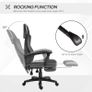Office Chair Computer Ergonomic Reclining Backrest Swivel Seat Height Adjustable Padded Armrest Gray Image 6
