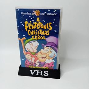 a flinstones christmas carol vhs tape - rare retro movie kids