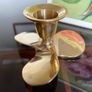 Pair of Vintage Handcrafted Brass Propeller Candle Holders Image 7