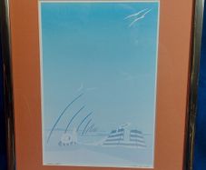 Vintage Framed Art Deco Style Coastal Print  "Seasight"