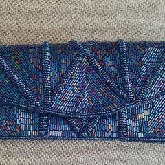 Bijoux Terner blue beaded bag clutch in excellent condition and never used in excellent condition with no issues see last few photos for exact measurements FREE STANDARD POSTAGE INCLUDED