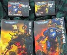 Space Marine and Ork Codex with Command Packs