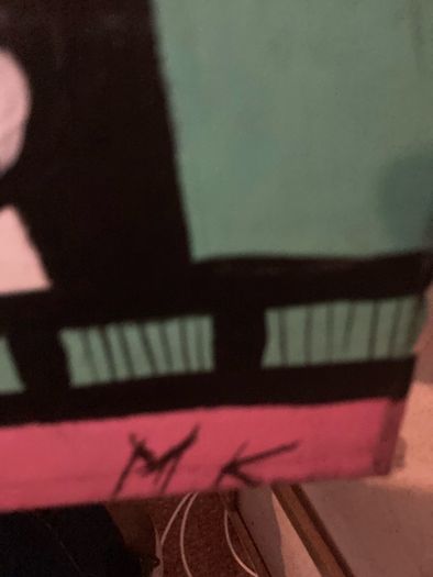 Collection modern art paintings signed m.k