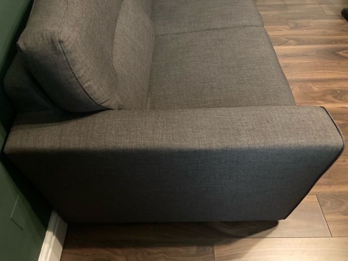 Large 3 Seater Dark Grey Sofa