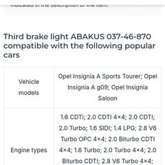 Third Brake Light 037-47-870
