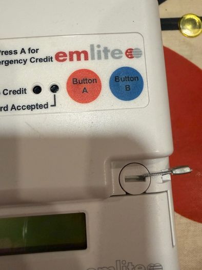 Card top up electricity meter