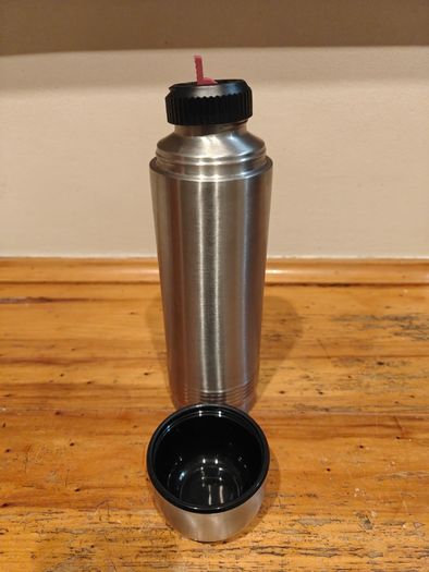 Suction Thermos Flask - 1 Litre - Stainless Steel