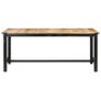 Dining Table 180x90x76 cm Solid Rough Mango Wood Image 2