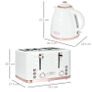 Kettle and Toaster Sets, 3000W 1.7L Rapid Boil Kettle & 4 Slice Toaster with 7 Browning Controls, Defrost, Reheat and Crumb Tray, Otter thermostat, Cream White Image 3