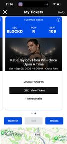 2 pitch seats together for Katie Taylor vs flora pili