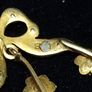 Antique 9ct Gold Pendant Victorian Edwardian Floral Bow Drop Image 4
