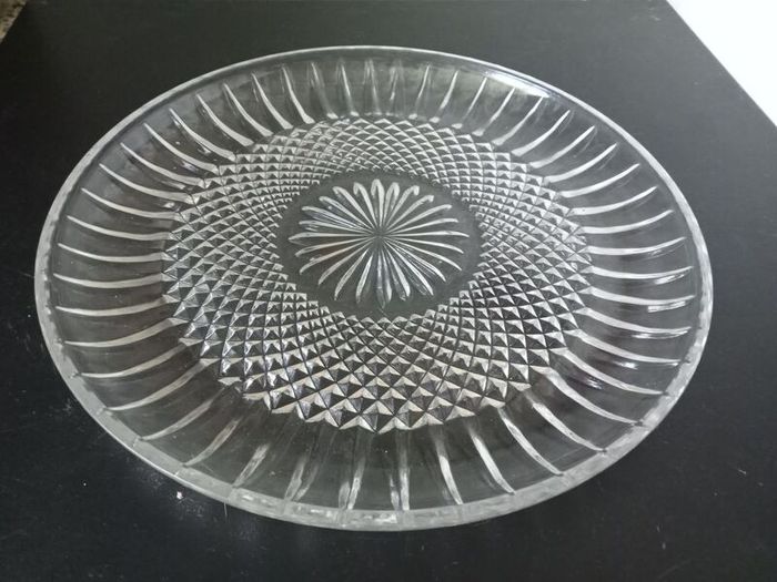 Crystal 24%Lead Round Cake Serving Plate