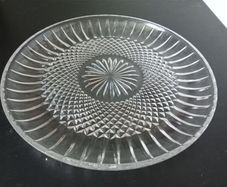 Crystal 24%Lead Round Cake Serving Plate