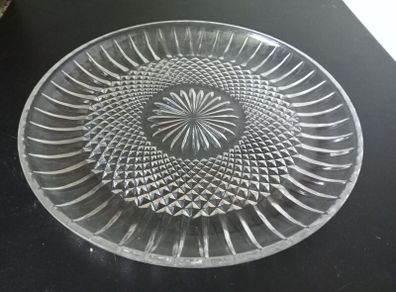 Crystal 24%Lead Round Cake Serving Plate