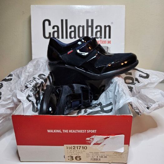 GallagHan model Claudia wedge ankle navy shoes RRP 145 euro size UK 3.5 EU 36 new & boxed SALE