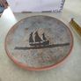 Vintage Retro Pottery HANGING WALL Plate. Image 3
