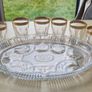 Vintage set of six aperitif glasses, France glass Image 4