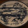 2 Antique blue and white platters Image 3