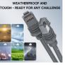 Starlink Gen3 Cable 150FT/46M  Waterproof Extension for Gen 3 Dish and Router, Durable Outdoor Starlink Accessories, Compatible with Standard Kit, Gray Image 6