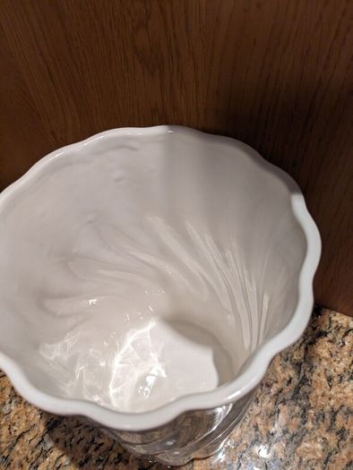 White ceramic vase