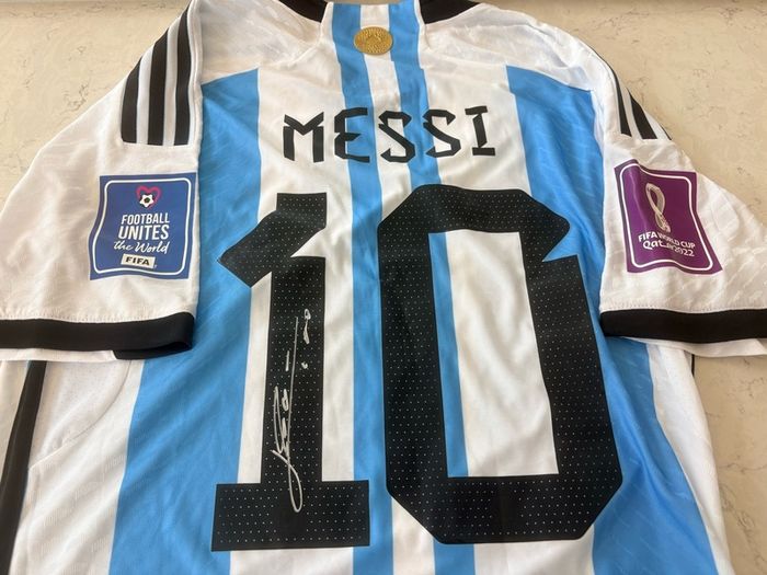 Lionel Messi Signed Argentina Qatar 2022 World Cup Final Winners Shirt Plus COA