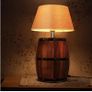 Natural barrel decoration lighting table lamp bedroom bedside night light bar cafe restaurant creative desk lights Image 6