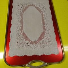 Vintage Large Red Lumium Ware Server