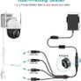 Security Camera Power Supply, 12V 2A Power Supply for 12Vdc CCTV Camera Home Security Camera DVR/NVR/HVR (Analog AHD IP) Surveillance System Monitoring Camera with 4 Split Power Cable Image 3