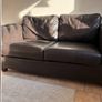 Brown Leather Couch Image 2