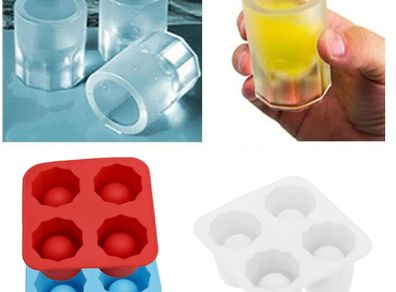 4 Cup Silicone Ice Cube Tray Mould