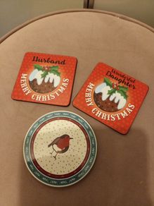 3 christmas coasters