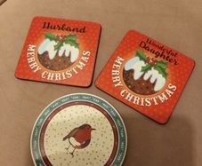 3 christmas coasters