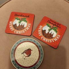 3 christmas coasters