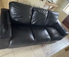 3 seater leather couch