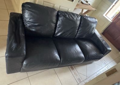 3 seater leather couch