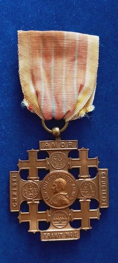 Religious Medals,  Medal, Leo XIII, Journey to Jerusalem, AU