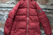 Diesel maroon puff coat