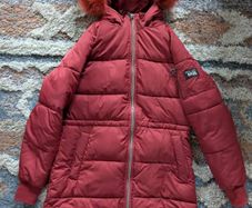 Diesel maroon puff coat