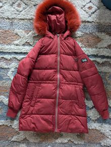 Diesel burgundy polyester coat