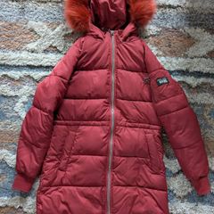 Diesel burgundy polyester coat
