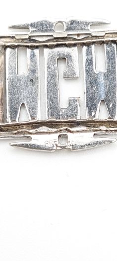 1930s Art Deco Silver Marcasite Monogram Brooch