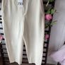 trousers Bnwt Zara cream barrel shape trousers size large Image 7
