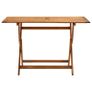 Folding Garden Table 120x70x75 cm Solid Acacia Wood Image 3
