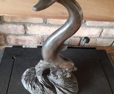 Dolphin sculpture.