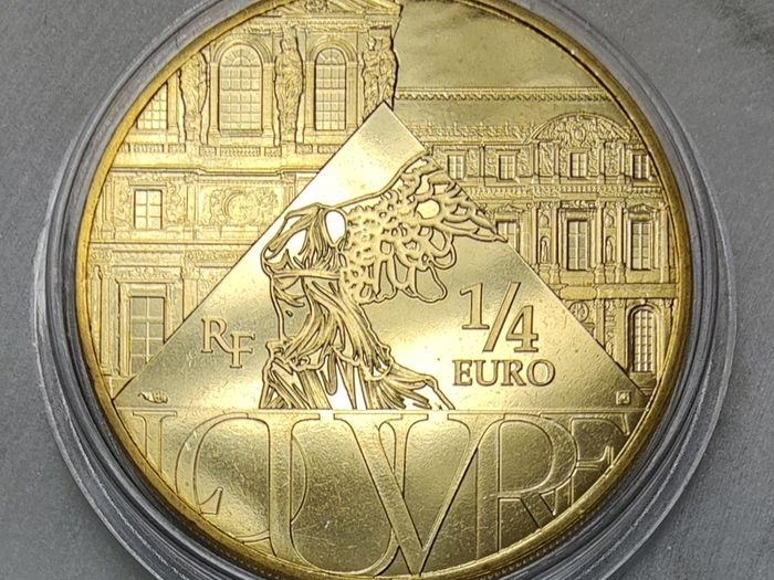 France 0.25 Euro Copper Alloy Uncirculated Coin 2021 - The Coronation of Napolean I - Louvre