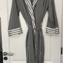 Francis Brennan Grey and Stripe Dressing Gown Image 4