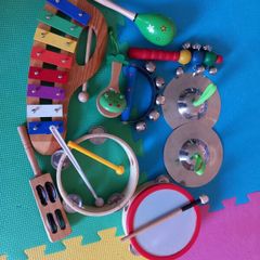 Wooden music instruments bundle
