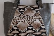 Genuine leather bag Vera Pelle natural fur