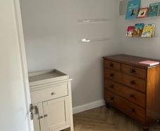 Taupe baby changing table