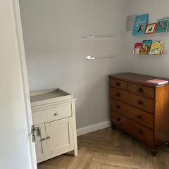Taupe baby changing table
